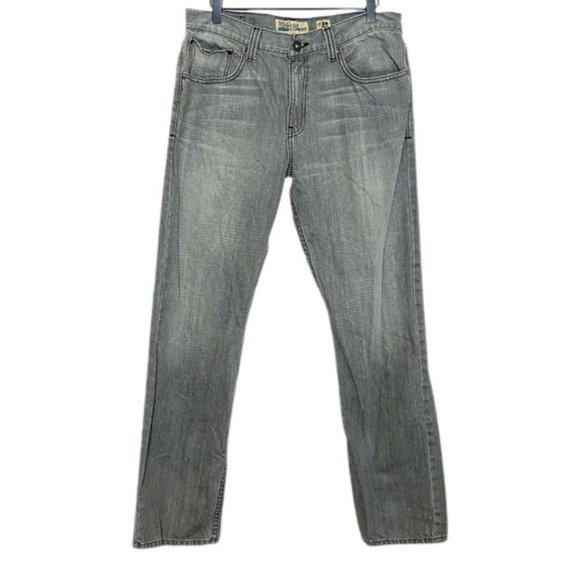 Gray New York Slim Straight Leg Jeans